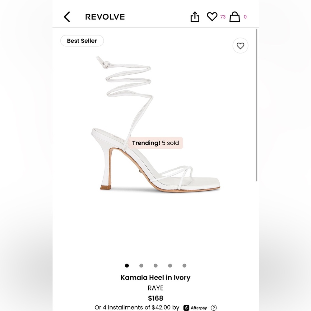 Revolve Kamala heel in ivory